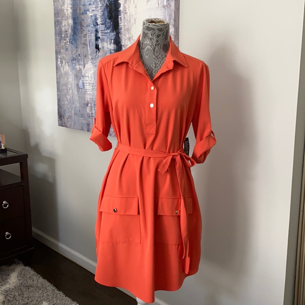 NWT NY&C orange dress size large